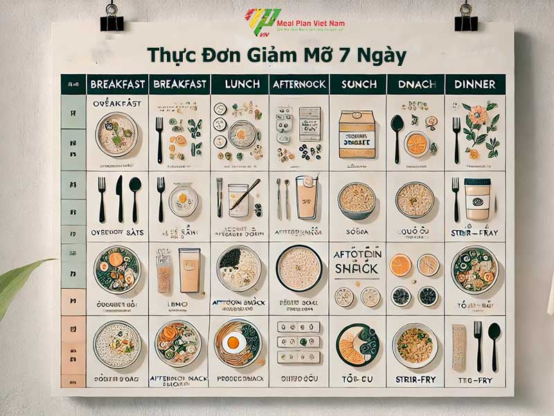 Thực đơn giảm mỡ tăng cơ