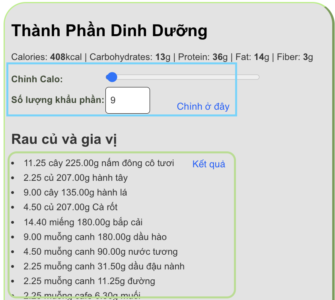 hướng dẫn lên meal plan chuẩn calo