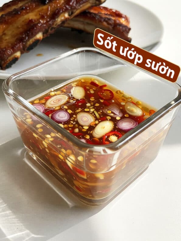 Công thức Sốt ướp sườn nướng ít calo